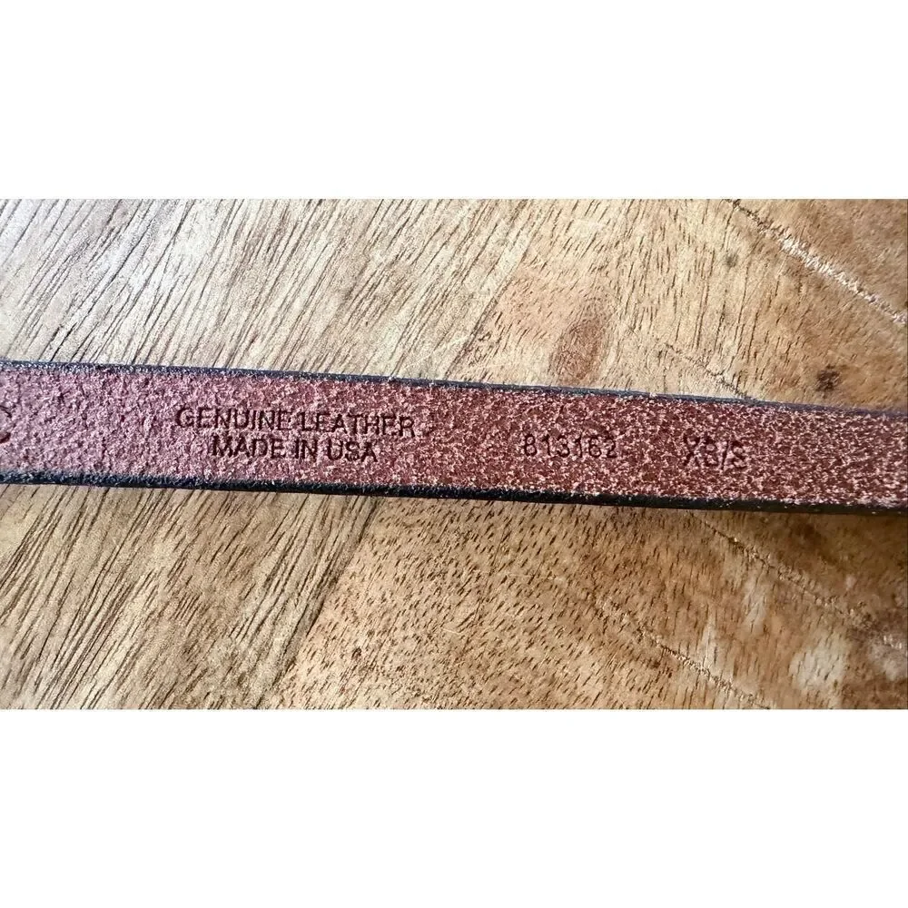 Banana Republic Metallic Leather Skinny Belt Knot Style Pewter Silver